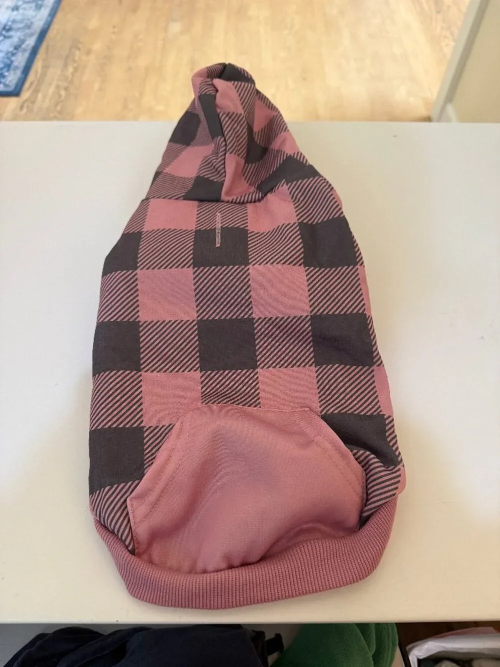KOOLTAIL Plaid Dog Hoodie Pet Clothes Sweater with Hood and Pocket for Small Dog